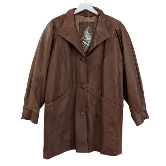 NWT Friitala Water Free Leather Jacket Size 6 - Picture 1 of 8